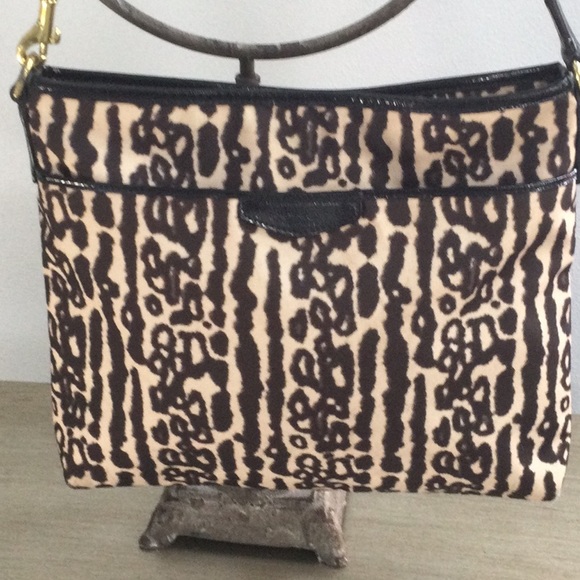 Coach tan & black shoulder bag - Picture 3 of 11